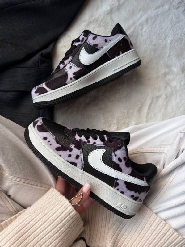 Air Force 1 Cow Print Field Black 36