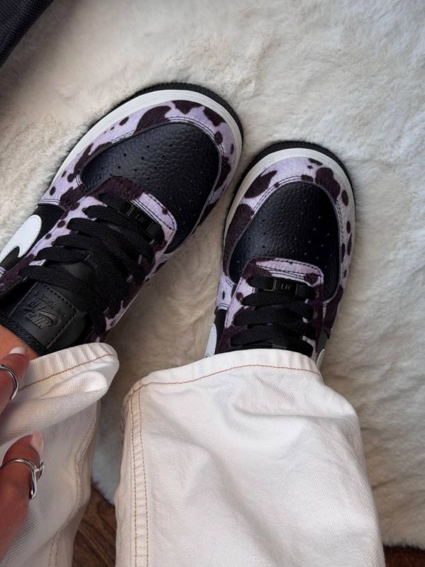 Air Force 1 Cow Print Field Black 36