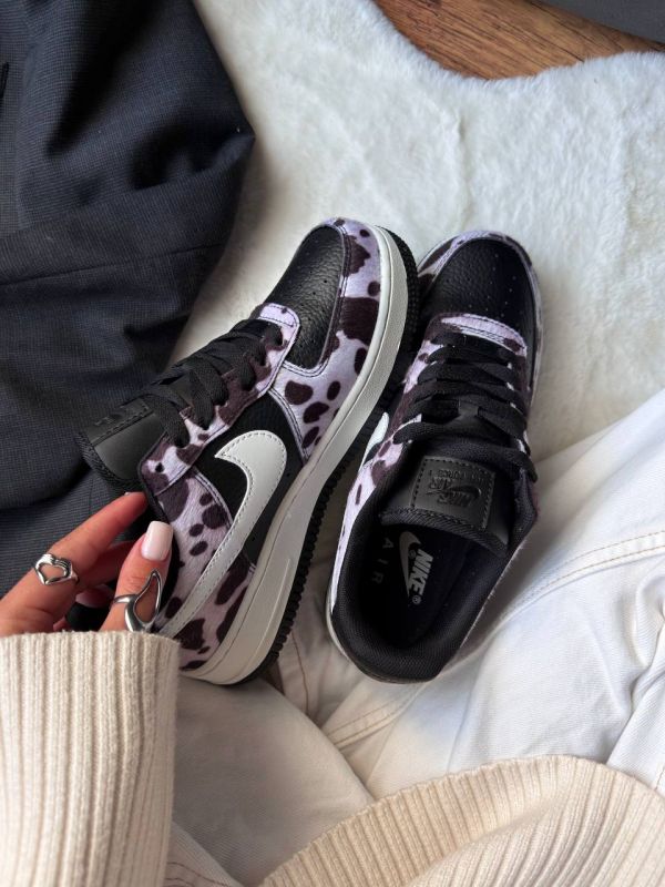 Air Force 1 Cow Print Field Black 36